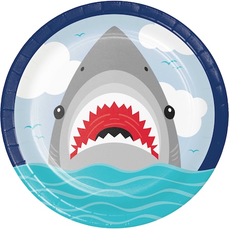 Shark Party Paper Plates, 9, 96PK